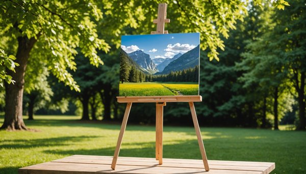 Chevalet en bois naturel pliable : le choix idéal pour l'extérieur